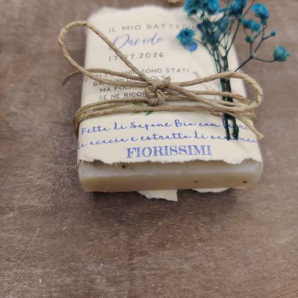 bomboniera sapone artigianale battesimo bimbo